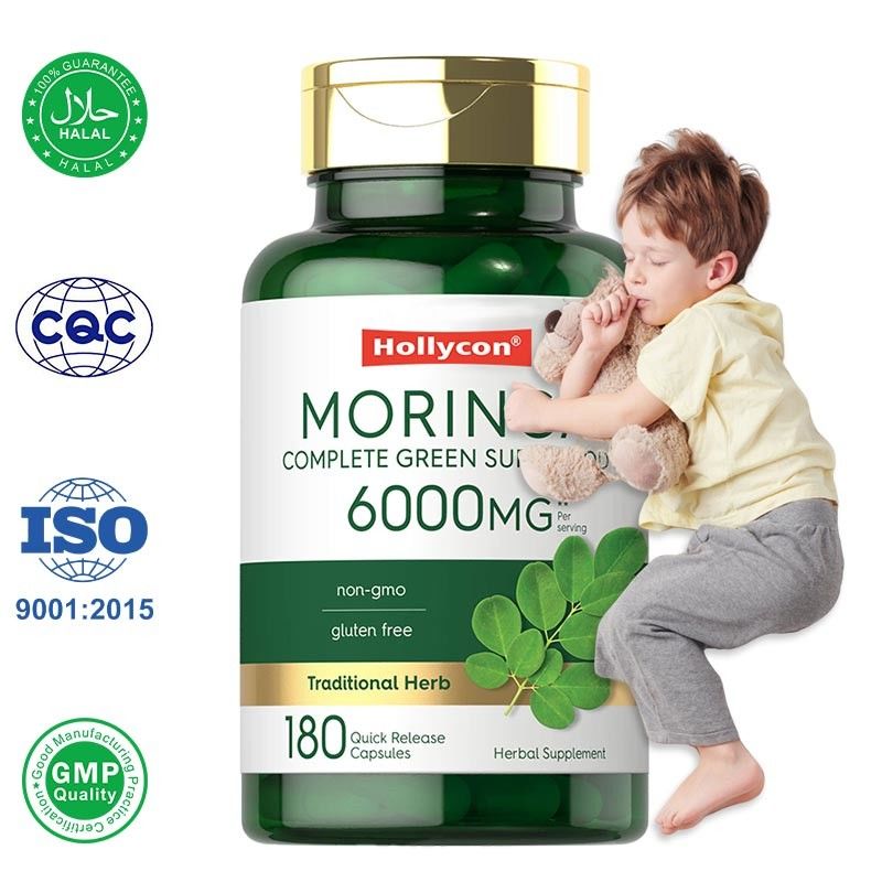 Eklem desteği için Moringa tozu kapsülleri iyi uyku için Moringa tozu takviyesi