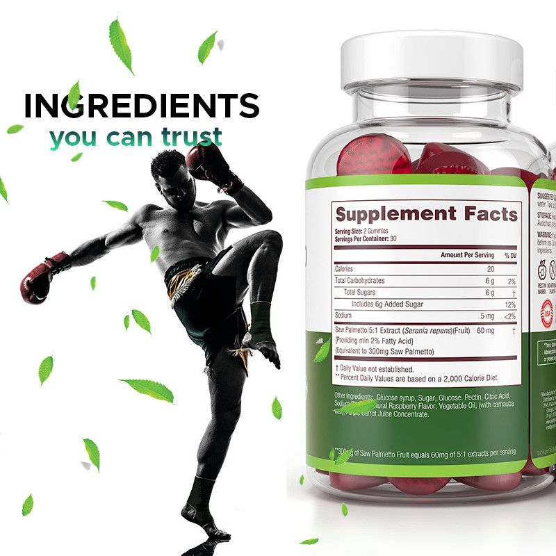 Erkek ve Kadınlar İçin Saw Palmetto Sakızları Hormon Denge Saw Palmetto Takviyesi