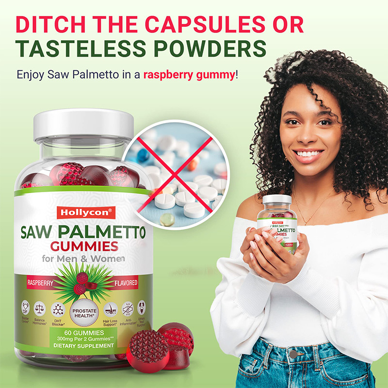 Erkek ve Kadınlar İçin Saw Palmetto Sakızları Hormon Denge Saw Palmetto Takviyesi