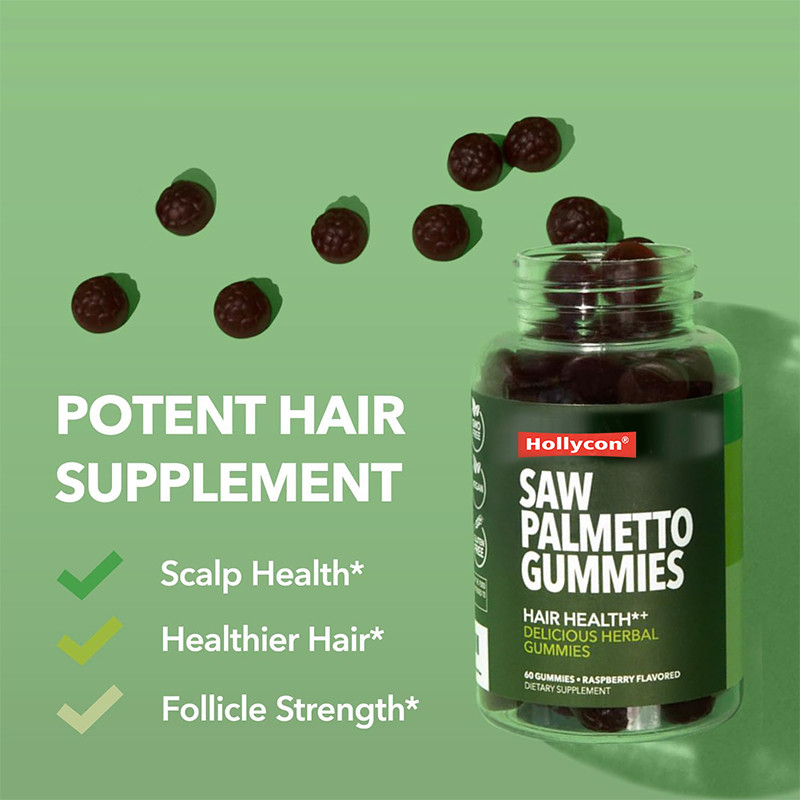 Saç Sağlığı İçin Saw Palmetto Gummies 75mg Saç Destek için Saw Palmetto Ekstraksi