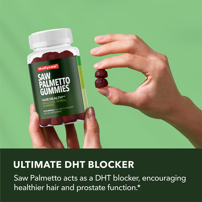 Saç Sağlığı İçin Saw Palmetto Gummies 75mg Saç Destek için Saw Palmetto Ekstraksi