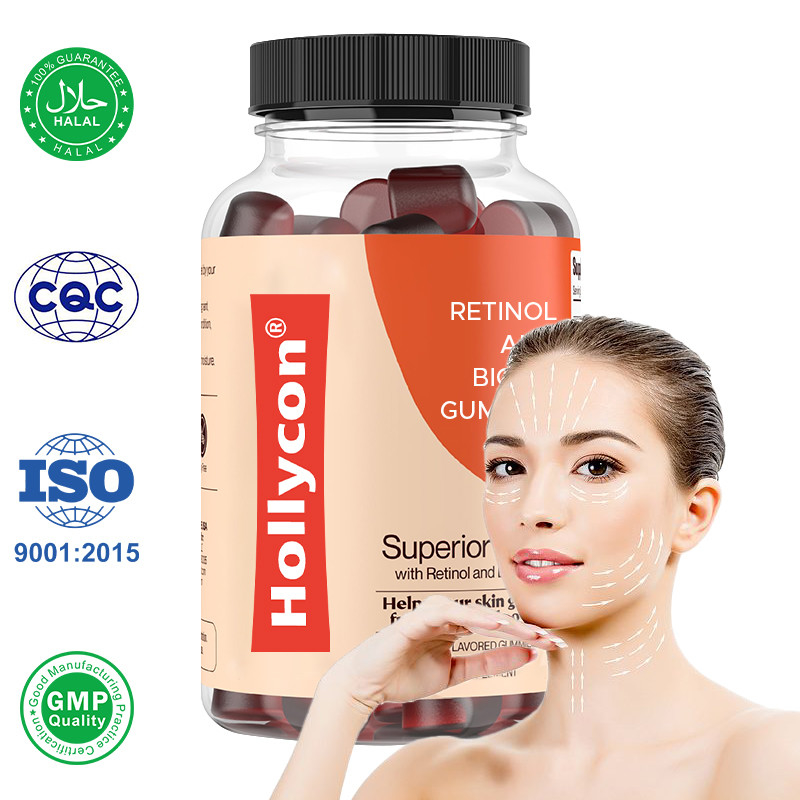 Cilt Retinol Biotinli Sakızlar Parlak Cilt Saç ve Tırnaklar Yaşlanmaya Karşı