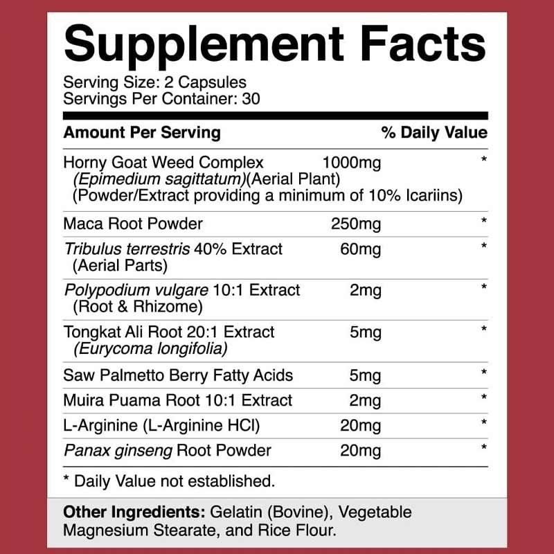 Özel Etiket Maka Bitkisel Takviyeler Kızgın Keçi Otları Güçlendirilmiş Enerji İçin Sert Kapsüller