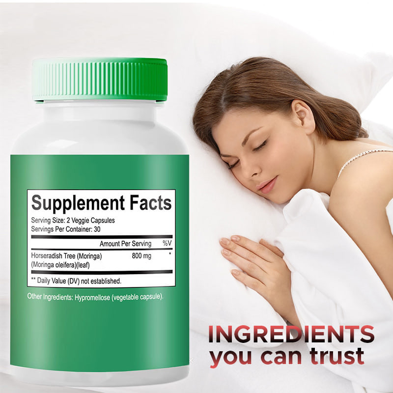 Moringa Tozu Kapsülleri 6000mg Moringa Oleifera Eklem Destek için Özel Karışım