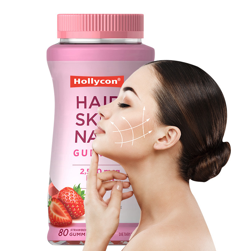 Saç Derisi ve Tırnaklar Saç Büyümesi için Sakızlar 2500mcg Biotin Kadınlar İçin Sakızlar