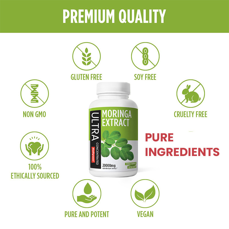 Fabrika Saf Moringa Kapsülleri Bağışıklık Bağışıklığı Destekleri Moringa Tozu Kapsülleri