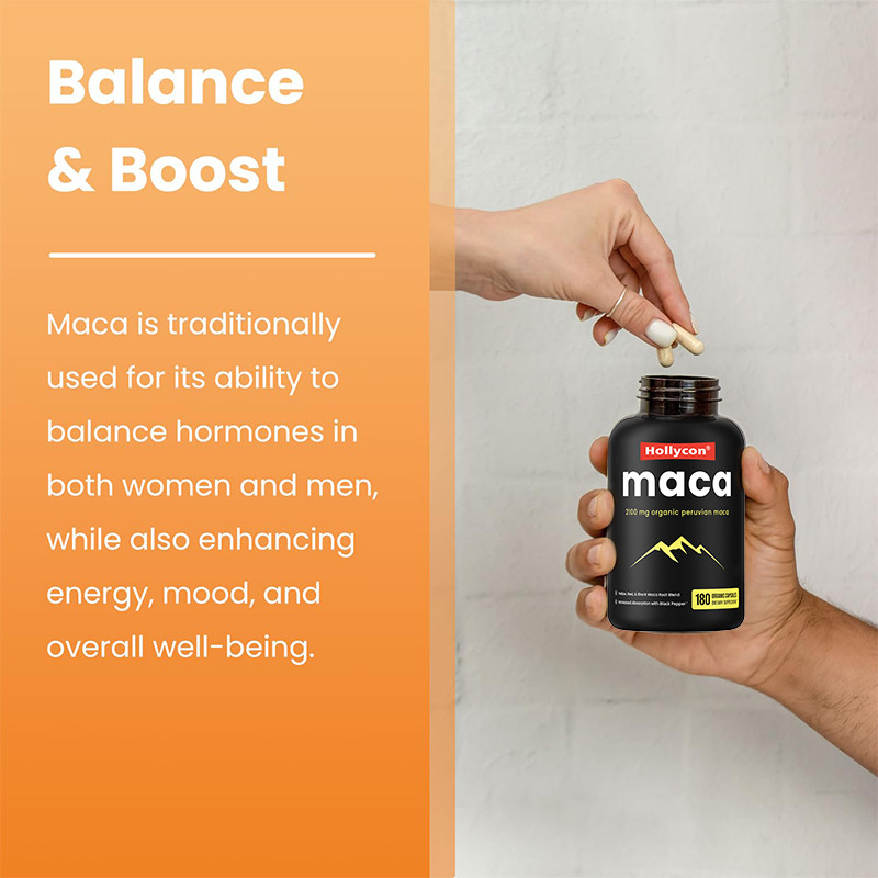 Erkekler İçin Maca Kökü Kapsülleri 2100mg Biolojik Maca Kökü Karışımı