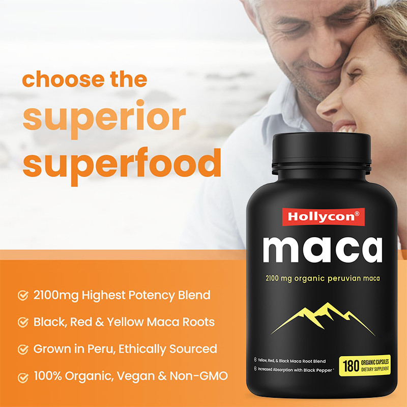 Erkekler İçin Maca Kökü Kapsülleri 2100mg Biolojik Maca Kökü Karışımı