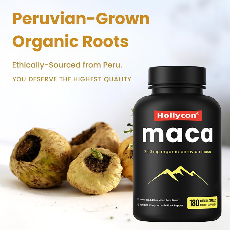 Erkekler İçin Maca Kökü Kapsülleri 2100mg Biolojik Maca Kökü Karışımı