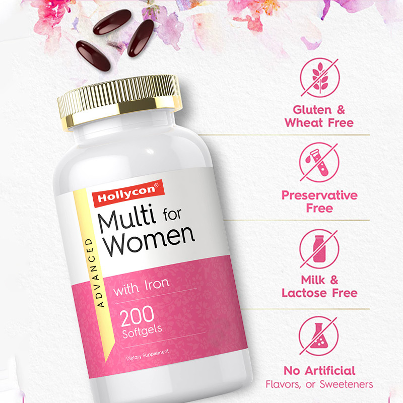 Kadınlar için Multivitamin Softgeller Bağışıklık Sistemi için Kadınlar için Günlük Vitaminler