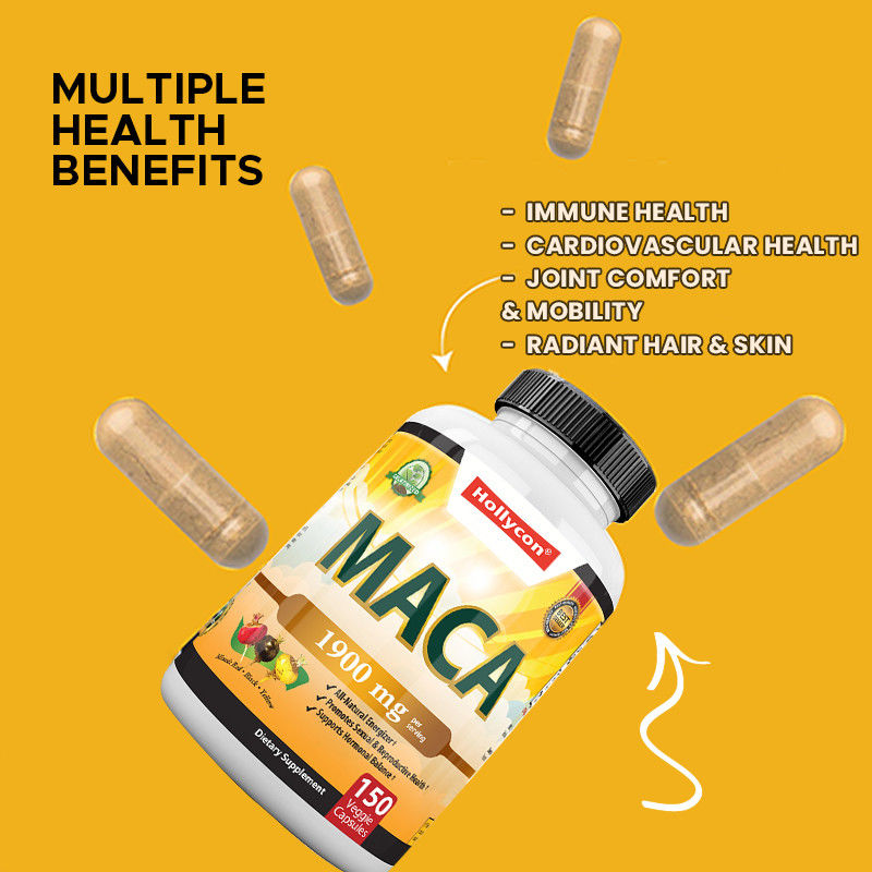 Maka Kökü Kapsülleri Biyokimyasal Maka Kökü Karışımı Duygusal Destek Maka Kapsülleri