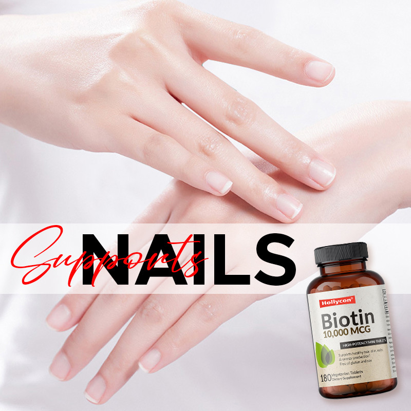 OEM Biotin Kapsülleri Saç Büyümesi için 10,000mcg Sağlıklı Cilt ve Tırnaklar İçin Biotin