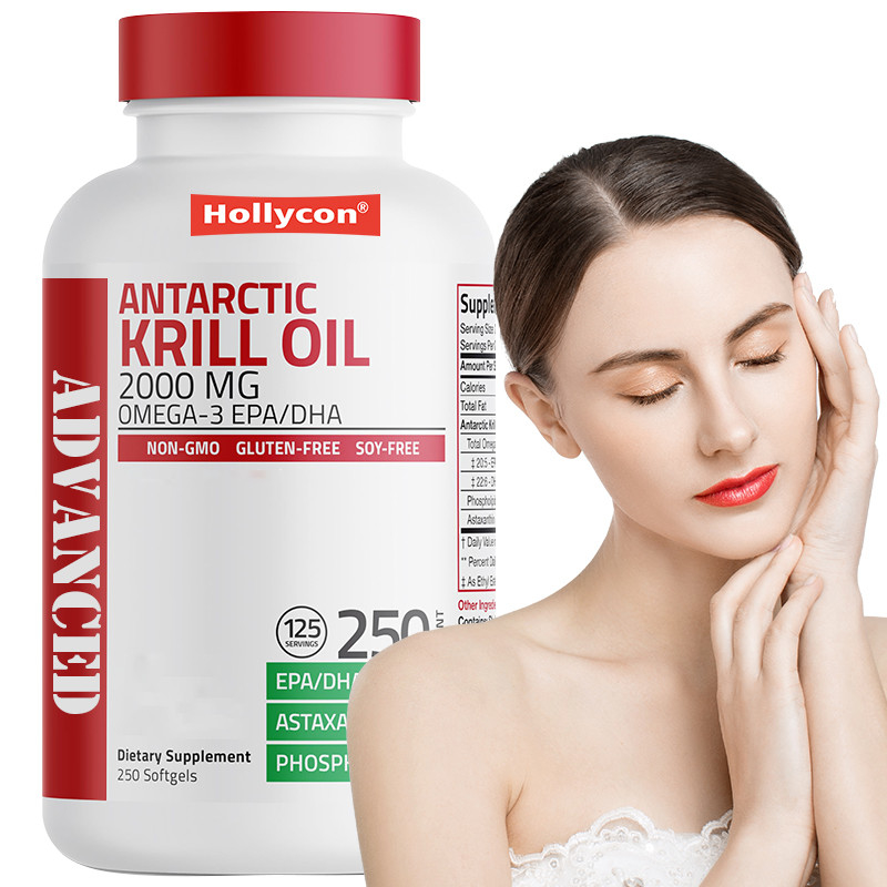 Genel Sağlığı Desteklemek İçin Antarktik Krill Yağı 2000mg Antarktik Krill Yağı Softgels