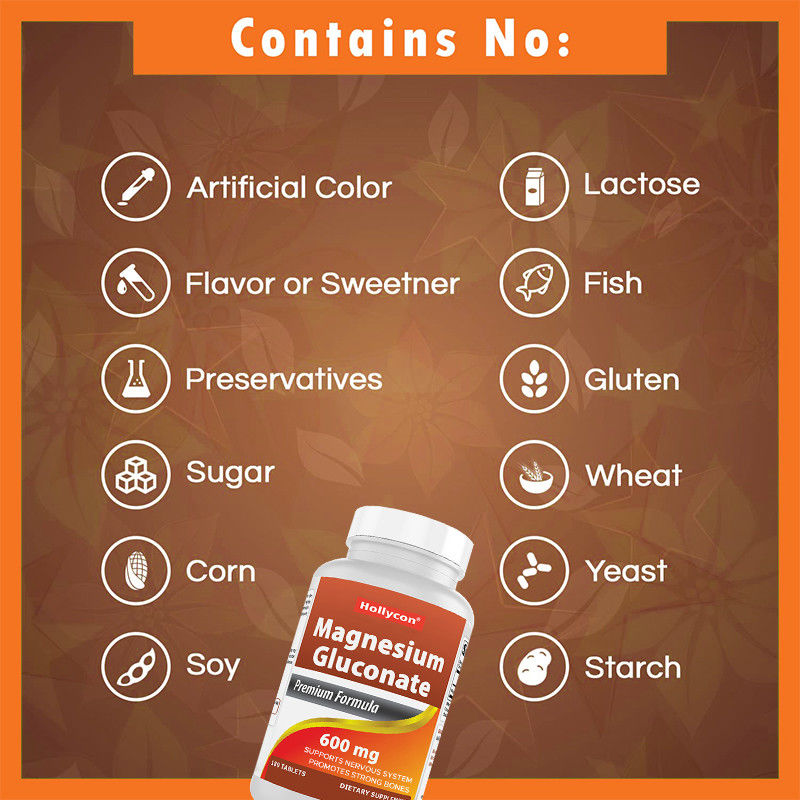 Magnezyum Glisinat Tabletleri Güçlü Kemikler İçin 35mg Magnezyum Tabletleri Sinir Sistemi İçin