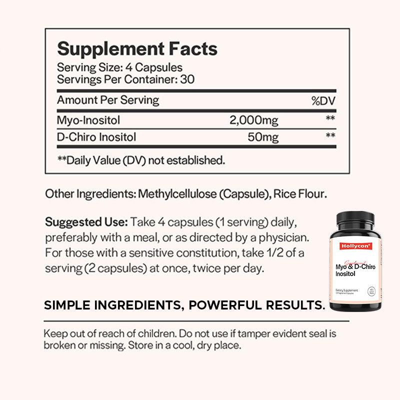 Hormonal Denge İçin Inositol Takviyesi Myo-Inositol ve D-Chiro Inositol Kapsülleri