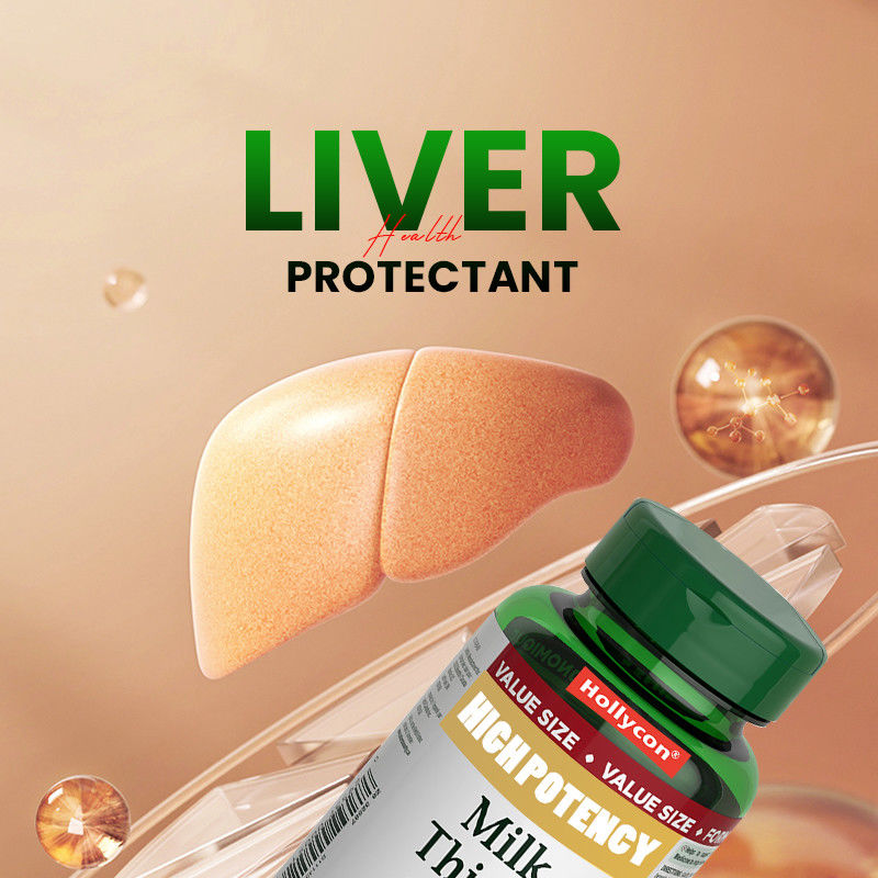 Karaciğer fonksiyonunu desteklemek için OEM Süt Thistle Softgels 1000mg Süt Thistle Softgels