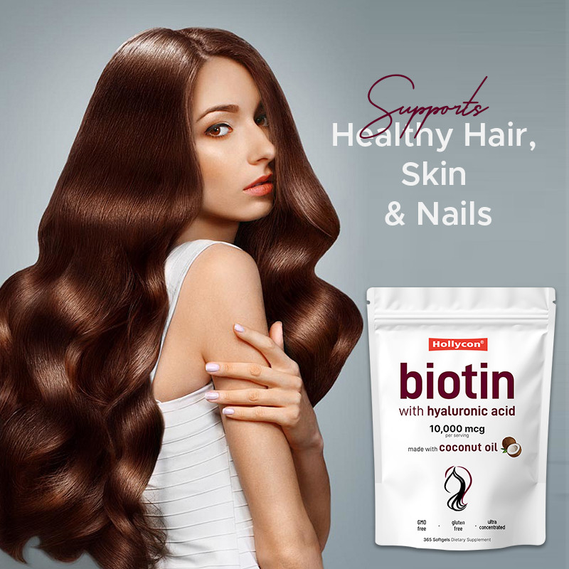 Biotin Takviyesi 10,000mcg Sağlıklı Saç ve Cilt İçin Biotin Yumuşak Jeli Biotin Yumuşak Jeli