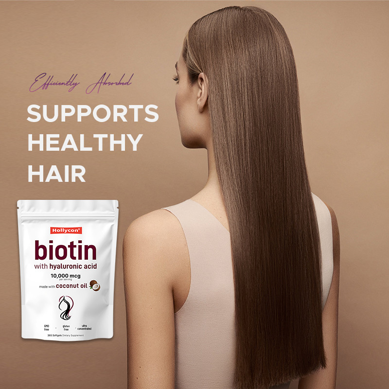 Biotin Takviyesi 10,000mcg Sağlıklı Saç ve Cilt İçin Biotin Yumuşak Jeli Biotin Yumuşak Jeli