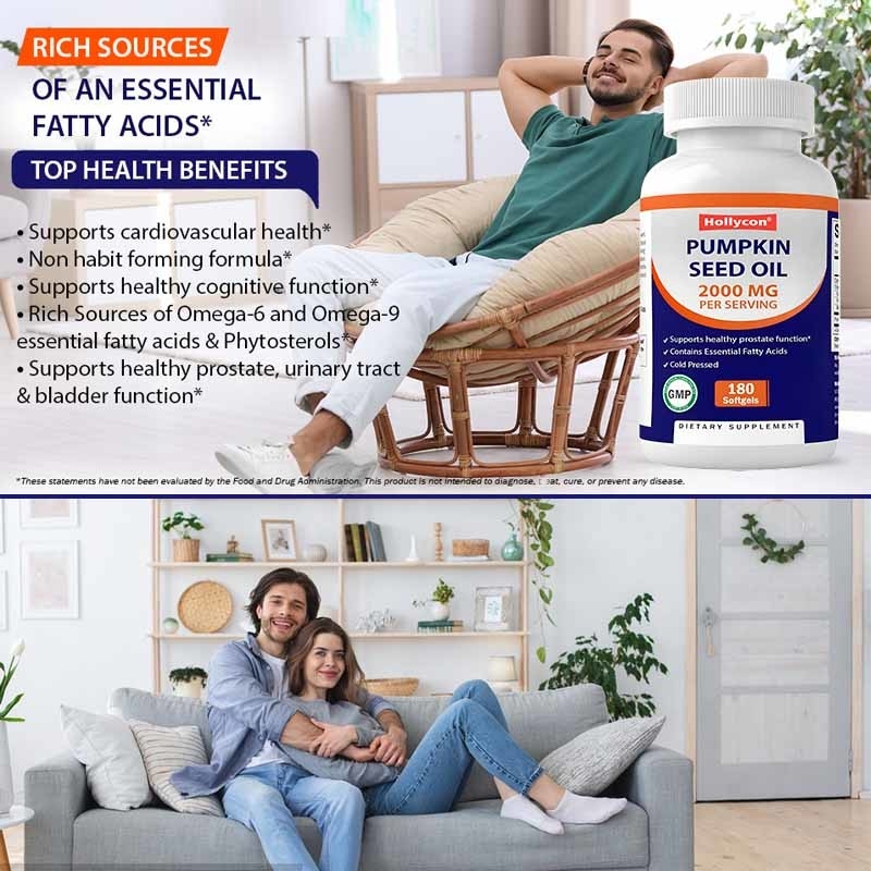 OEM Balkabağı Tohumu Yağı Kafatası Sağlığını Artırmak İçin Softgels 2000 mg Balkabağı Tohumu Yağı