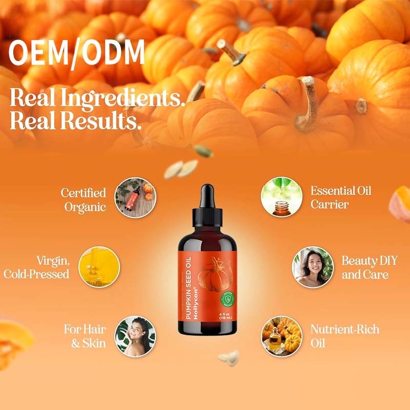 OEM Organik Balkabağı Tohumu Yağı 100% Saf Balkabağı Tohumu Yağı Saç Büyümesi İçin