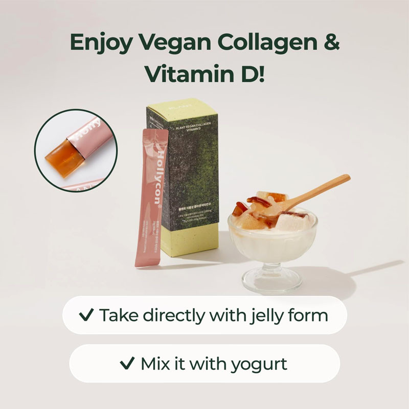 Sağlıklı kemikleri desteklemek için 400 IU D3 vitamini olan vegan kolajen jöle çubukları