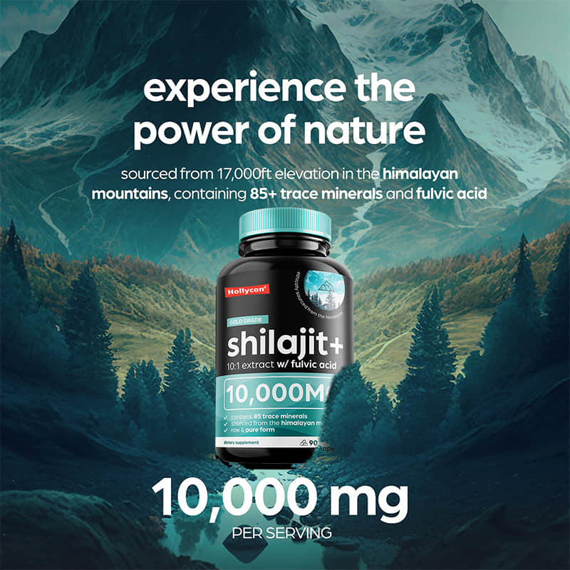 OEM Temiz Himalaya Shilajit 10000mg Organik Shilajit Kapsülleri Bağışıklık Desteği İçin