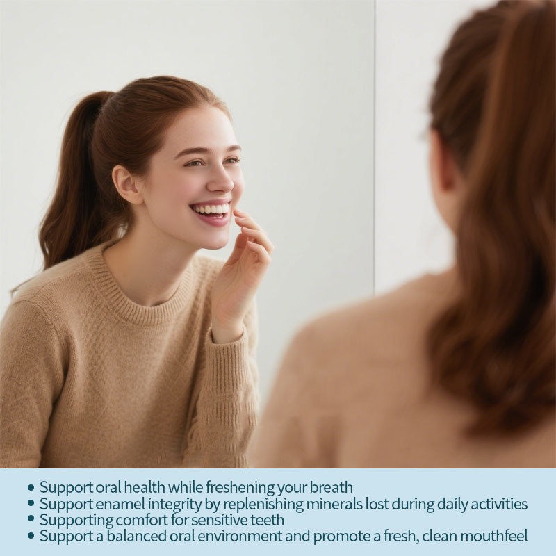 Nano Hidroksyapatitli Şekersiz Sakız - Temiz Nefes ve Ağız Sağlığı Biber nane Remineralizing Sakız