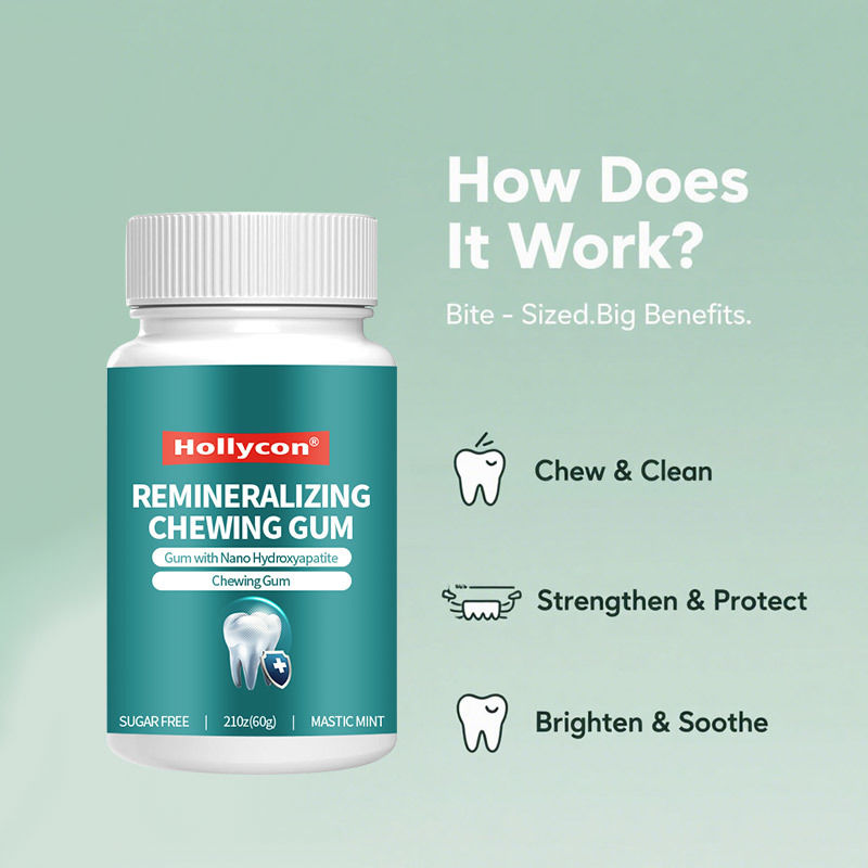 Nano Hidroksyapatitli Şekersiz Sakız - Temiz Nefes ve Ağız Sağlığı Biber nane Remineralizing Sakız