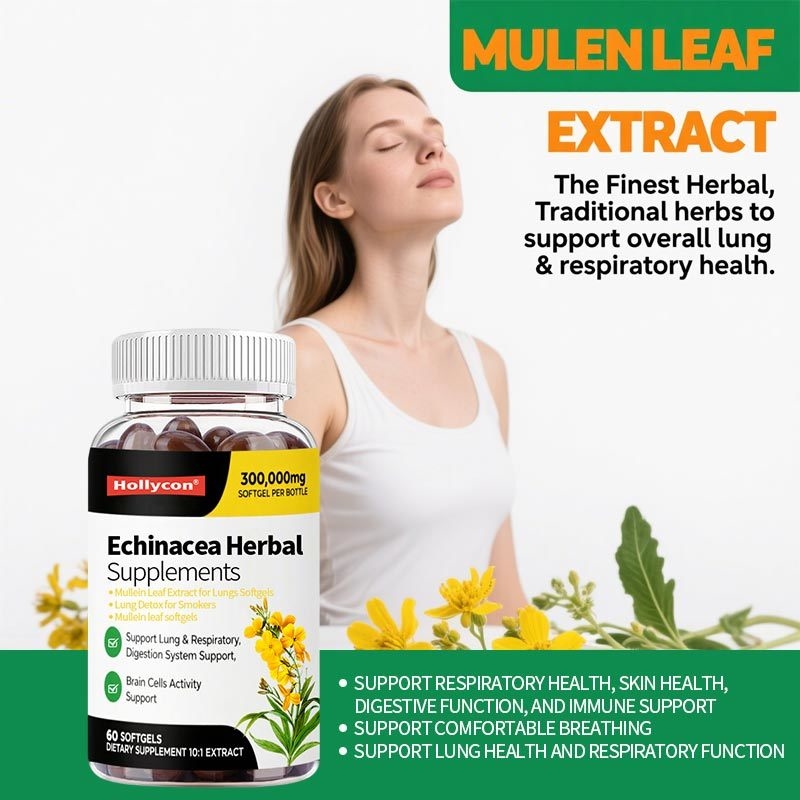 Akciğerler için mullein yaprağı ekstresi, yumuşak jeller, sigara içenler için akciğer detoksifikasyonu, akciğer temizleme solunum akciğer desteği, bitkisel takviyeler, vegan, GMO olmayan, bağışıklık sindirim desteği, 180 sayım, 180 günlük tedarik