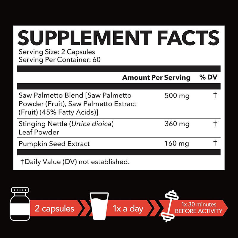OEM Prostate Support for Mens Health Saw Palmetto Supplement with Stinging Nettle and Pumpkin Seed Extract Saw Palmetto Capsules