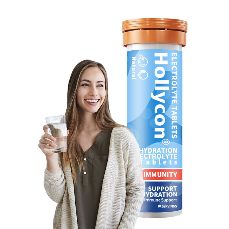 OEM Hidrasyon Bağışıklık Elektrolit Tabletleri C Vitamini Hidrasyon Efervesan Tablet Zencefil Zerdeçal Hidrasyon Elektrolit Tabletleri