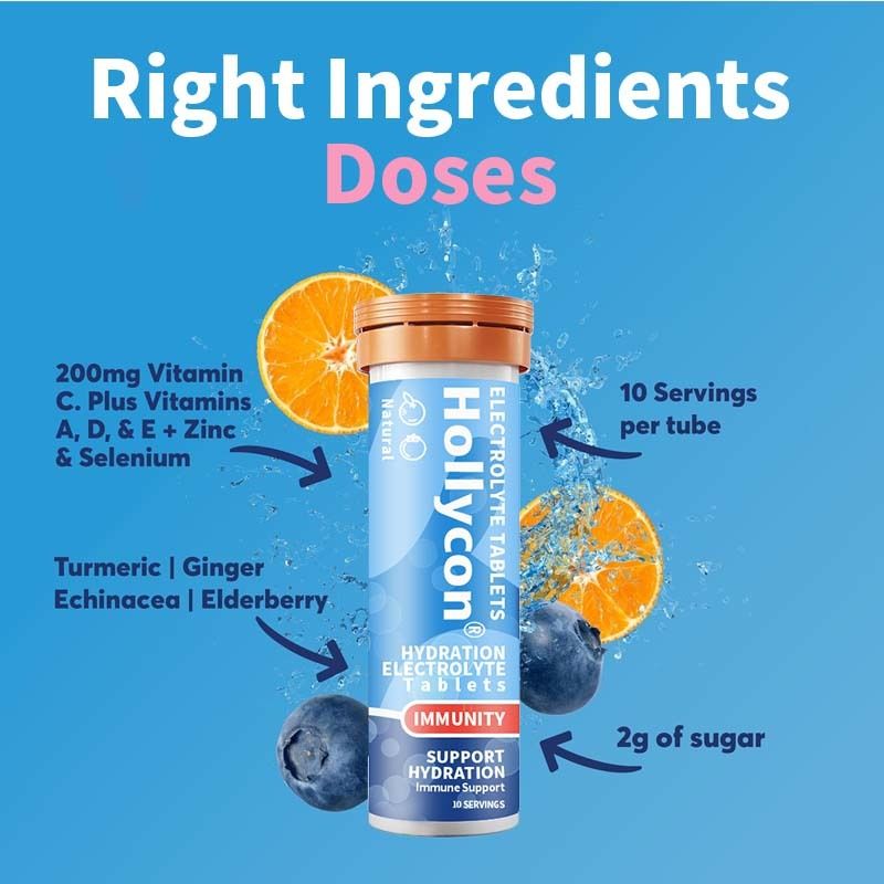 OEM Hidrasyon Bağışıklık Elektrolit Tabletleri C Vitamini Hidrasyon Efervesan Tablet Zencefil Zerdeçal Hidrasyon Elektrolit Tabletleri