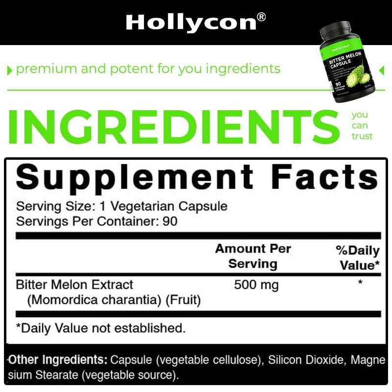 Acı Kavun 500 mg | 90 Vejetaryen Kapsül Glutensiz, GDO'suz Takviye Acı Kavun Özü, Doğal Glikoz Metabolizması, Momordica Charantia Kapsül Özel Etiket, OEM Mevcut, Fabrika Fiyatı