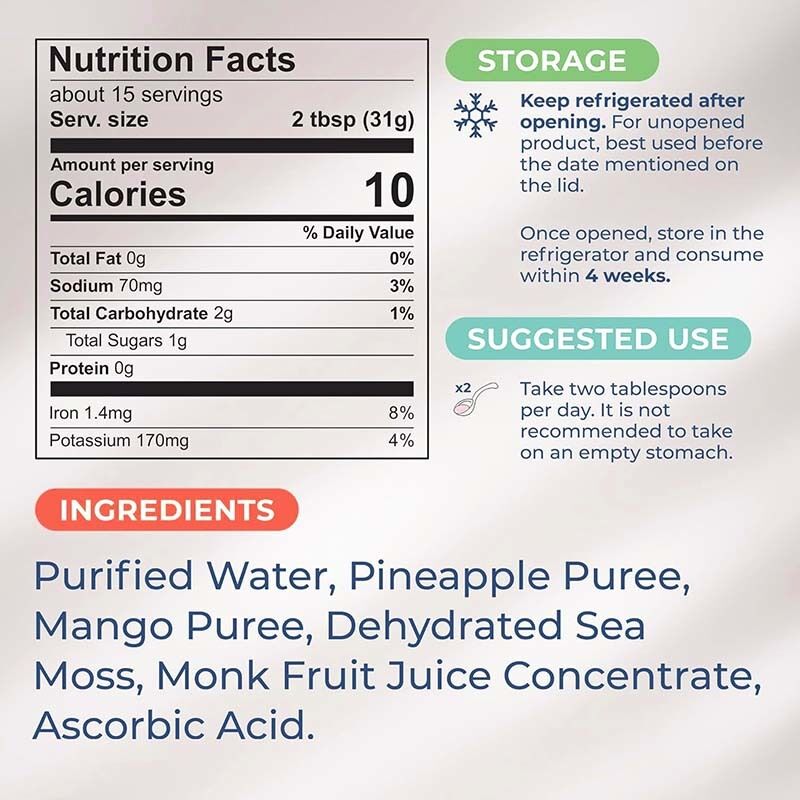 OEM Besleyici Çiğ Seamoslar Detoxify ve Temizle Minerallerde Zengin Proteinler Vitaminler Sağlık Deniz Moss Deniz Moss Gel