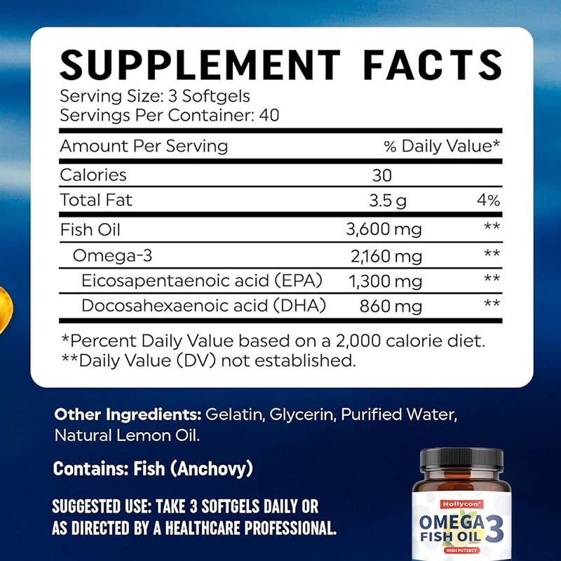 OEM Üçlü Güç 2100mg'dan Fazla Omega-3 Yağ Asitleri Yağ Asitleri Premium Vahşi Yakalanmış Geğirmeyen Balık Yağı 120 Adet Omega 3 Balık Yağı