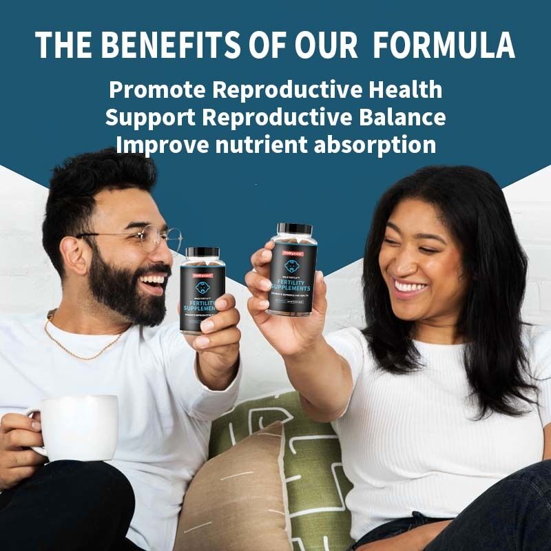 OEM Erkek Fertilite Güçlendirici Doğum öncesi Optimal Sperm Sayısı Hareketlilik Gücü Ashwagandha Magnezyum ve Çinko Fertilite Takviyeleri