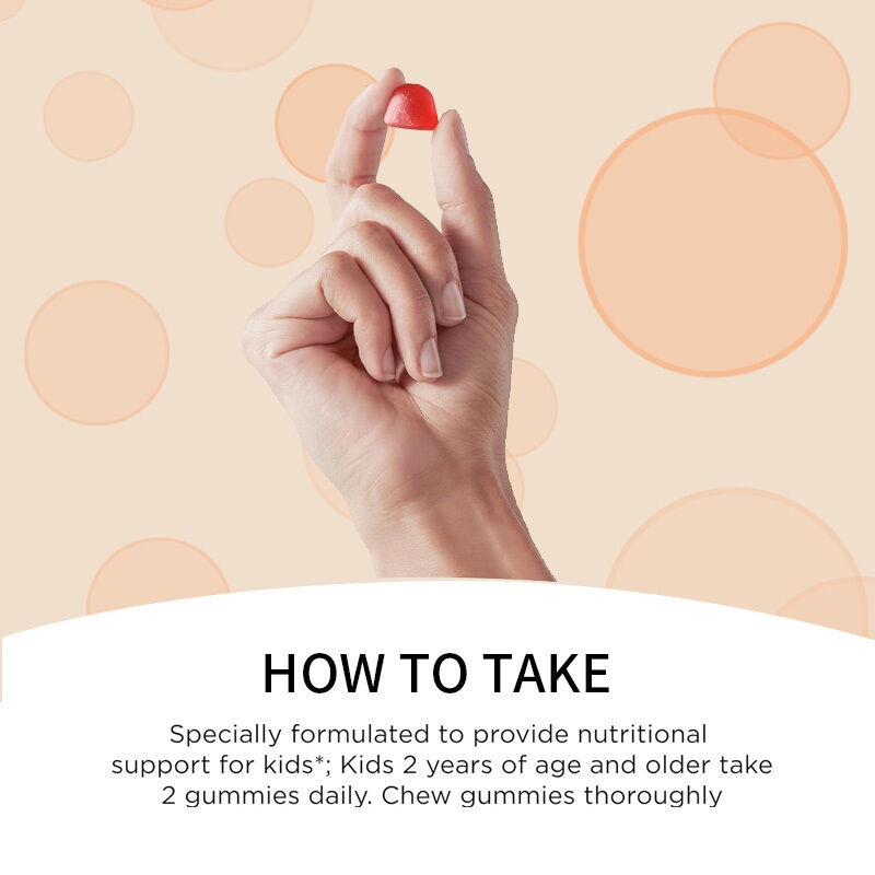 OEM Organik Çocuk Vitamin D3 Vitamin D3 Takviyesi Sakızlı Kemik ve Bağışıklık Sağlığı Vitamin D3 Sakızları