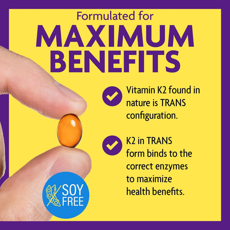 OEM Tam Spektrumlu Vitamin K2 Yumuşak Kapsüller, 600 Mcg Trans Form İçerir, Genel Sağlığı ve Kemik Gücünü Destekler, Vitamin K2 Takviyesi
