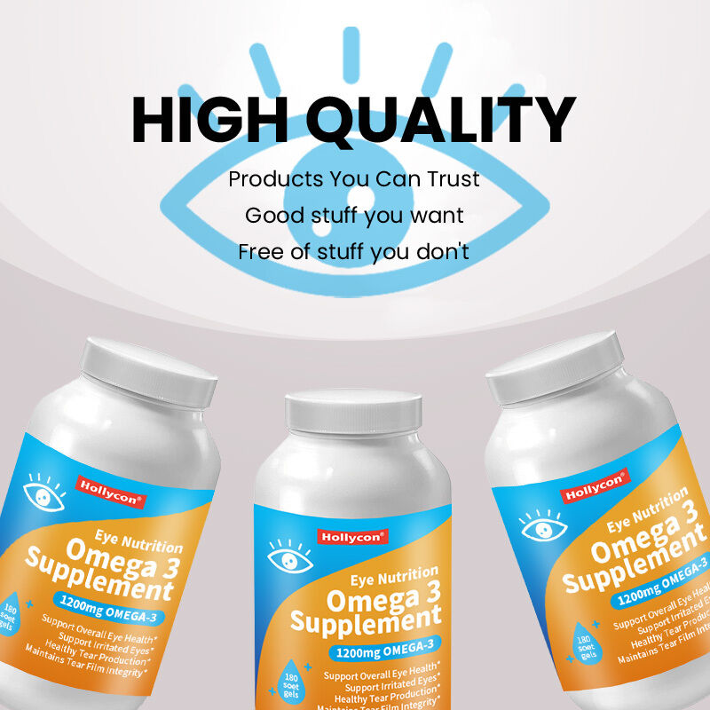 OEM 1200mg Göz Beslenmesi İçin Omega 3 Takviyesi Organik Keten Tohumu Trigliserit Balık Yağı ve E Vitamini Omega 3 Yumuşak Kapsül