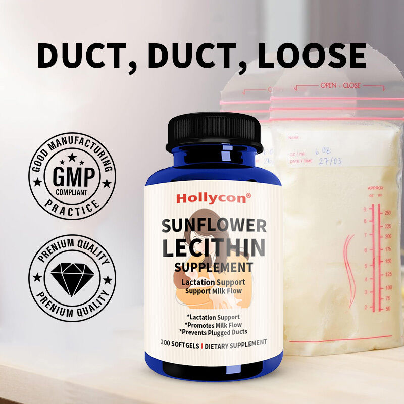 OEM Ayçiçeği Lesitini Yumuşak Kapsüller 1200mg Emzirme Desteği Süt Akışı Tıkanmış Süt Kanalları Ayçiçeği Lesitini Takviyesi