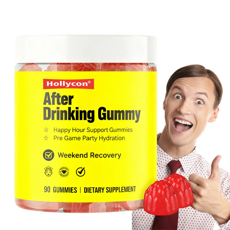 OEM Happy Hour Gummies Supplement Pre Game Party Hidrasyon Elektrolitler Alkol DHM Süt Kirpi Gummy İçtikten Sonra