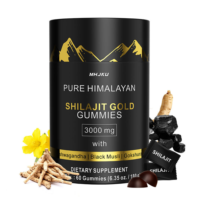 Custom Brands Organic Himalayan Shilajit Gummies Pure Himalayan Shilajit Candy Vegan Brain Booster Shilajit Gummies