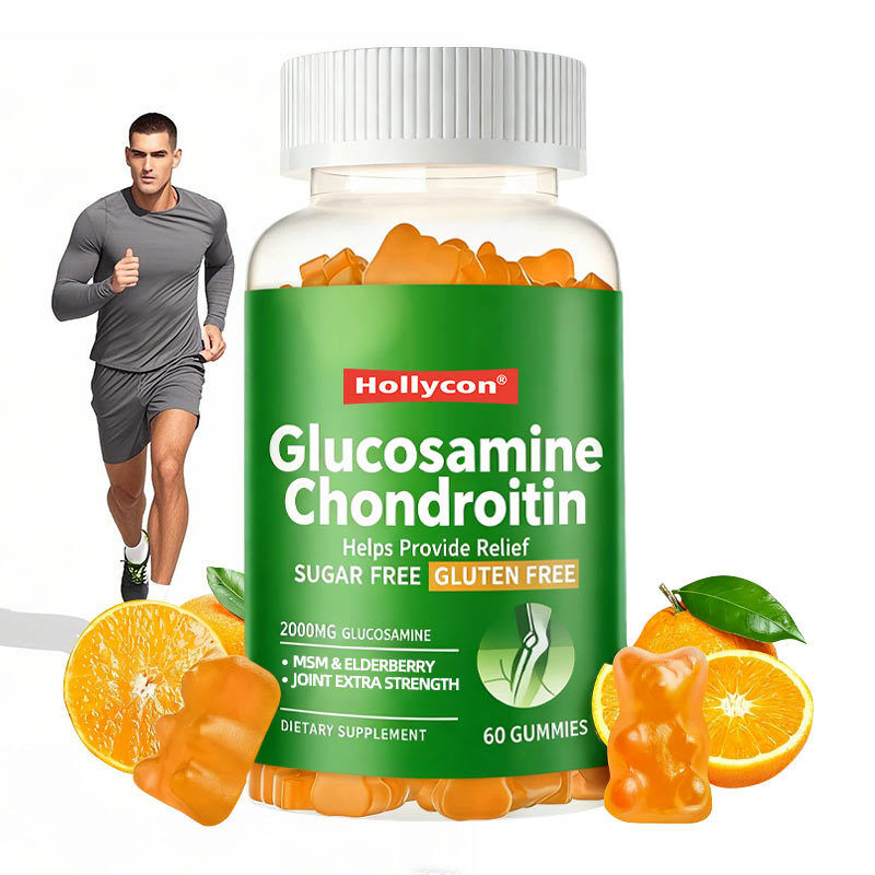 OEM Glucosamine Chondroitin Gummies MSM Elderberry Ekstra Güçli Eklem Bağışıklık Destek Takviyesi Glucosamine Chondroitin