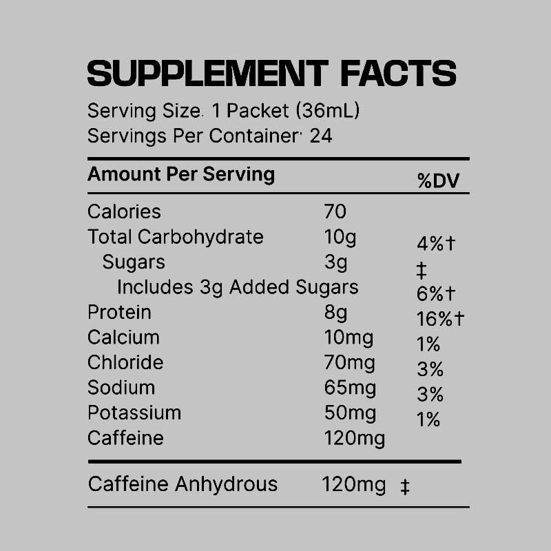 OEM/ODM 15g Protein Kolajen Oral Shot Nano Hidrolize Kafeinli Fitness Rutin Sıvı Takviyesi