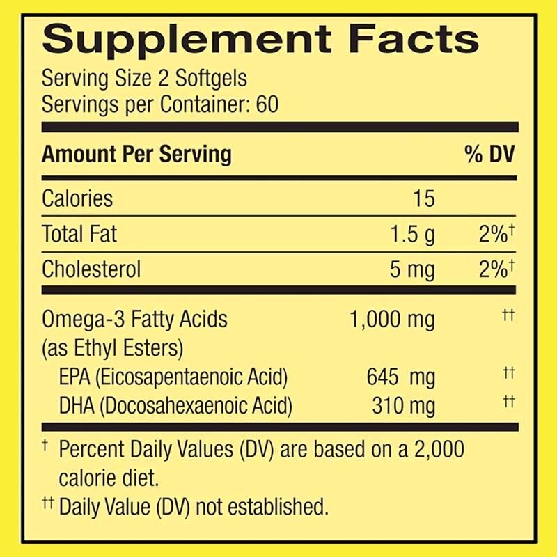 OEM Yüksek Güçlü Omega-3 Balık Yağı 1000mg Her Servis 90 Sayı Kalp ve Beyin Sağlığı için Yumuşak Geller