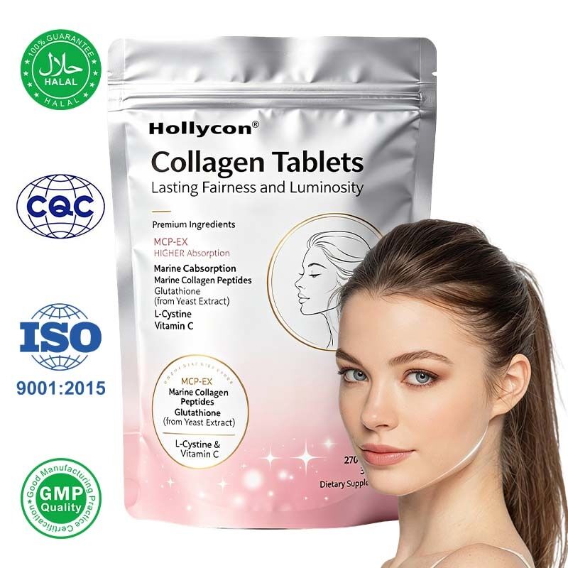 GFSI HACCP Sertifikalı Saflaştırılmış Kollajen Tabletler | Günlük Bileşik Protein Besin Takviyesi, Özel Etiket Özelleştirilebilir