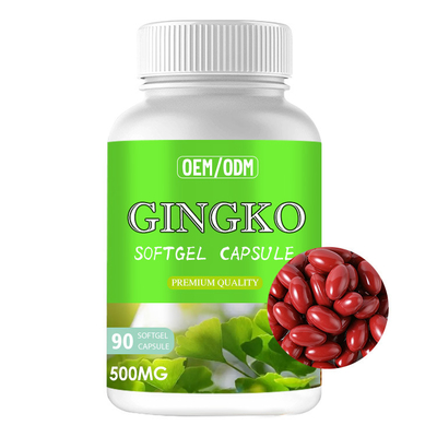 Hafıza Güçlendirici Ginkgo Biloba Softgel Kapsül Takviyeleri Beyin Güçlendirici İçin