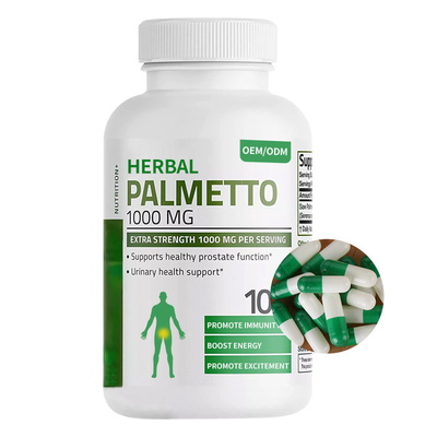 OEM Erkek Geliştirme Takviyeleri Bitkisel Testere Palmetto Kapsülleri 1000 Mg