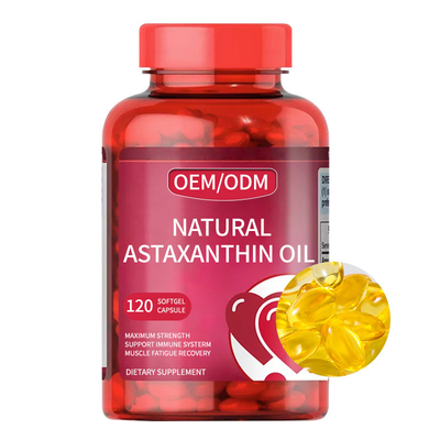 2000 MG Doğal Astaksantin Takviyesi Softgel Kapsüller Özel Etiket Özel