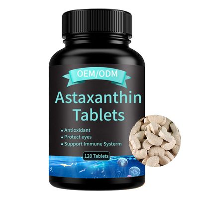Antioksidan Astaksantin Tabletleri OEM Özel Etiketini Takviye Ediyor